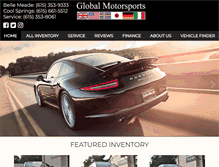 Tablet Screenshot of globalmotorsportsinc.com